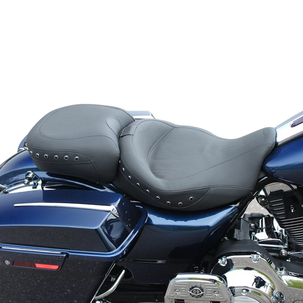 Wide Rear Seat - Studded - Black - FL '97-'25