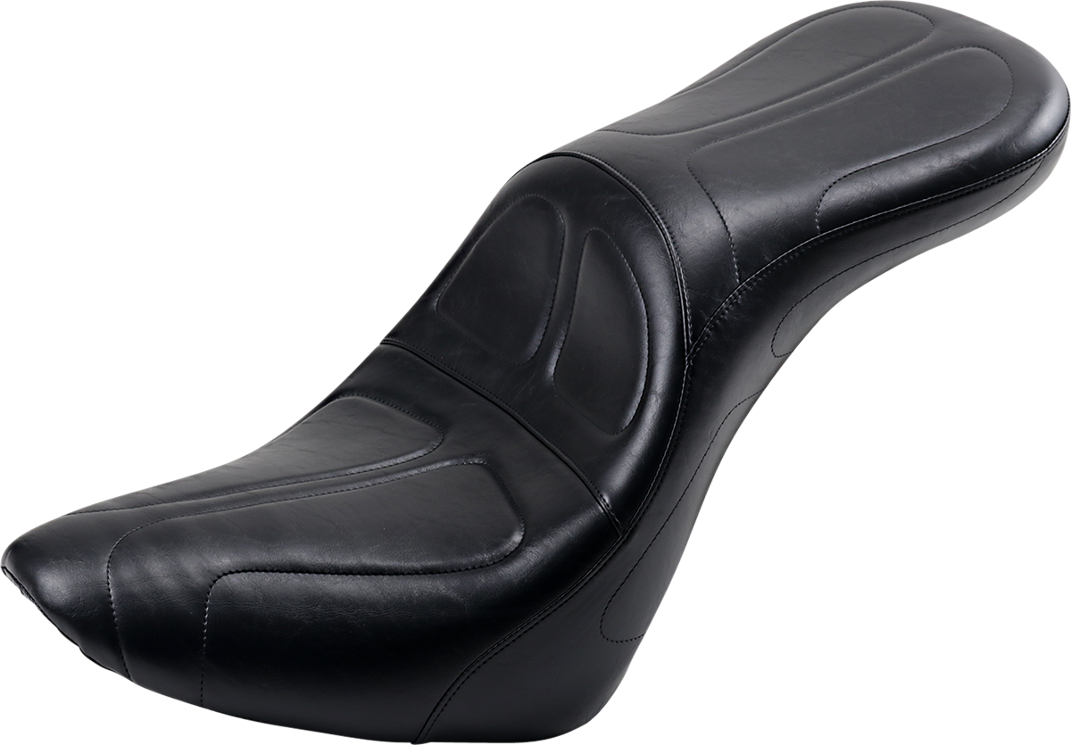 Maverick Daddy Long Legs Seat - Black - Stitched - Softail '18-'23