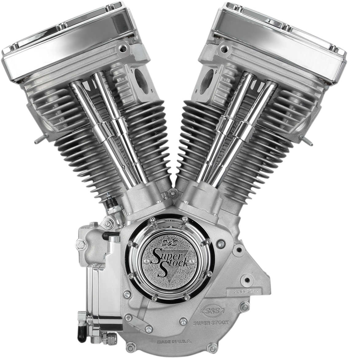 V80 Long-Block Engine - Natural - Custom Chassis | Evolution Big Twin