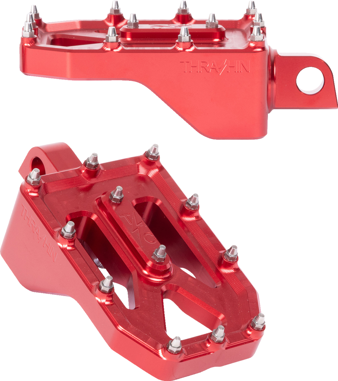Aggressor Foot Pegs - Rear - Red - HD '72-'25