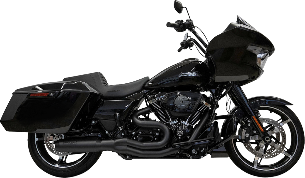 2-Into-1 Mid-Length Super Bike Exhaust System - 4" Muffler - M8 Touring