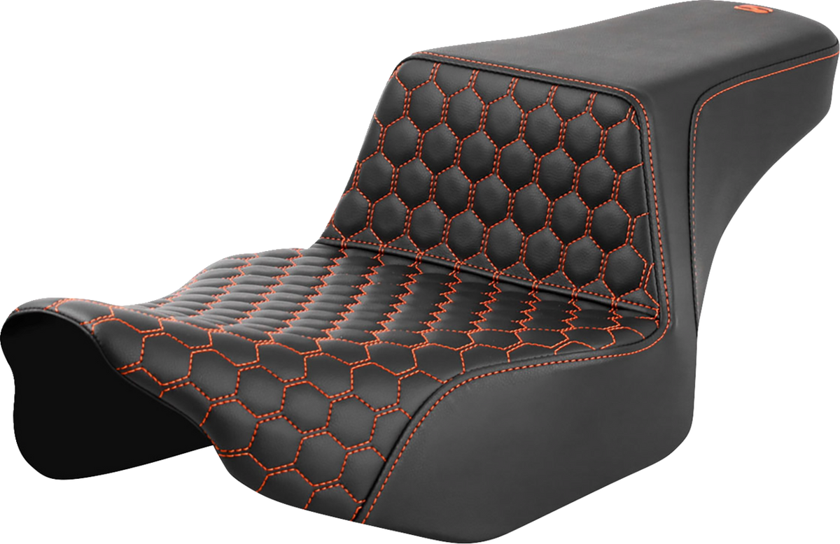 Step-Up Seat - Extended Reach - Front Honeycomb - Orange Stitch - FL '23-'24