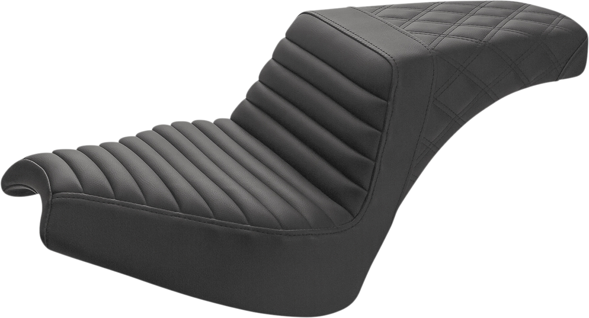 Step-Up Seat - Front Tuck-N'-Roll/Rear Lattice Stitch - Black - Chief