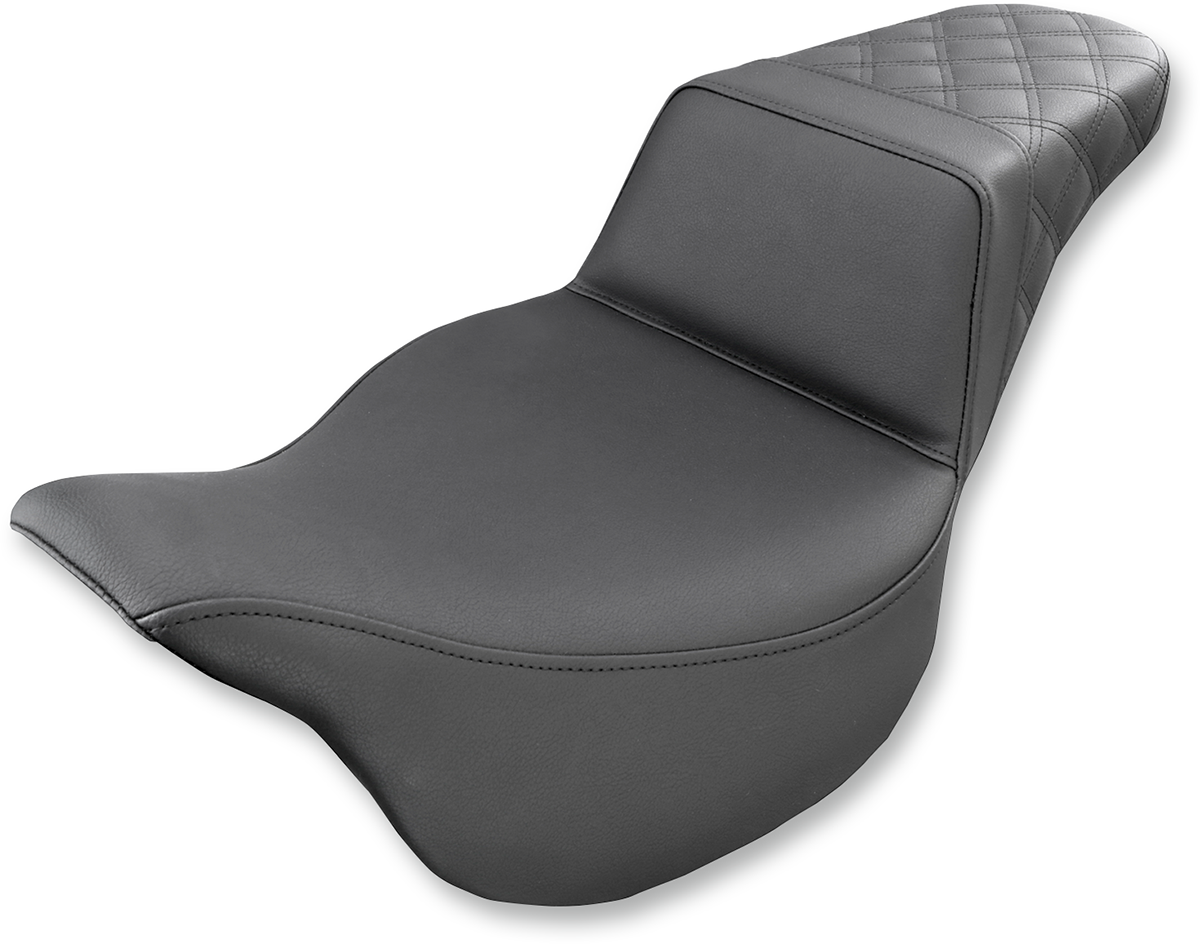 Step-Up Seat - Rear Lattice Stitch - Black - FL '08-'24