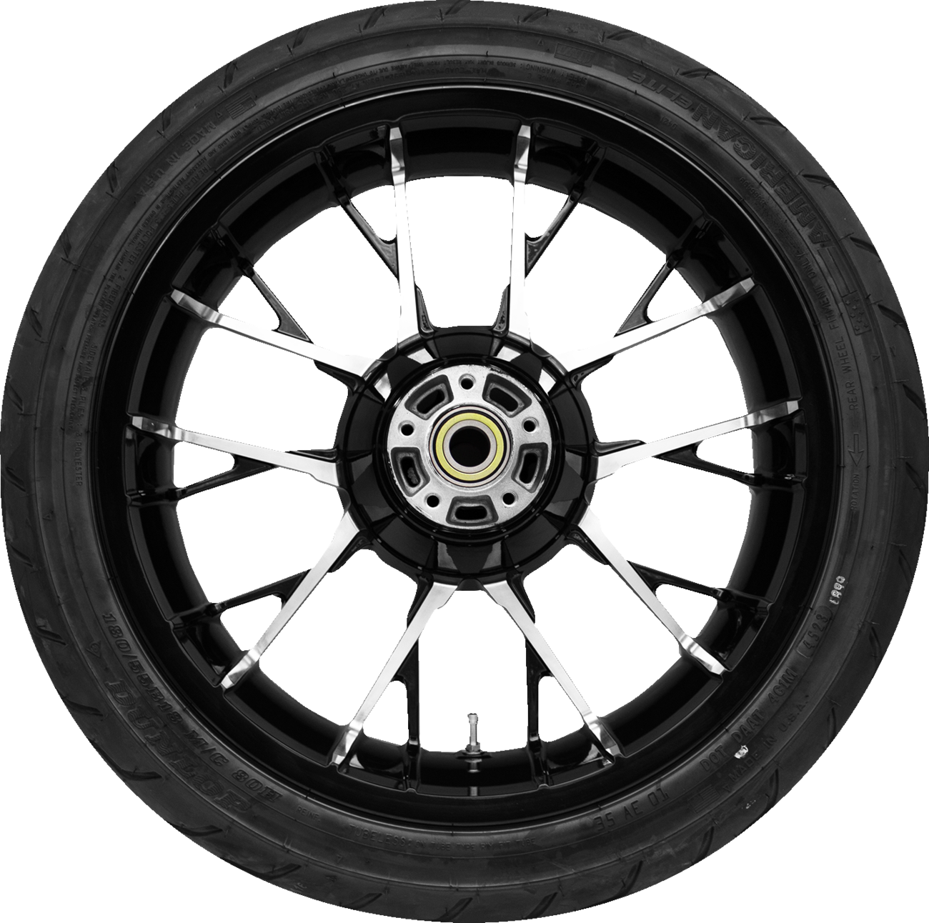 Marlin Rear Wheel - Black Cut (18") | Dunlop AE2 Tire (180/55b18)