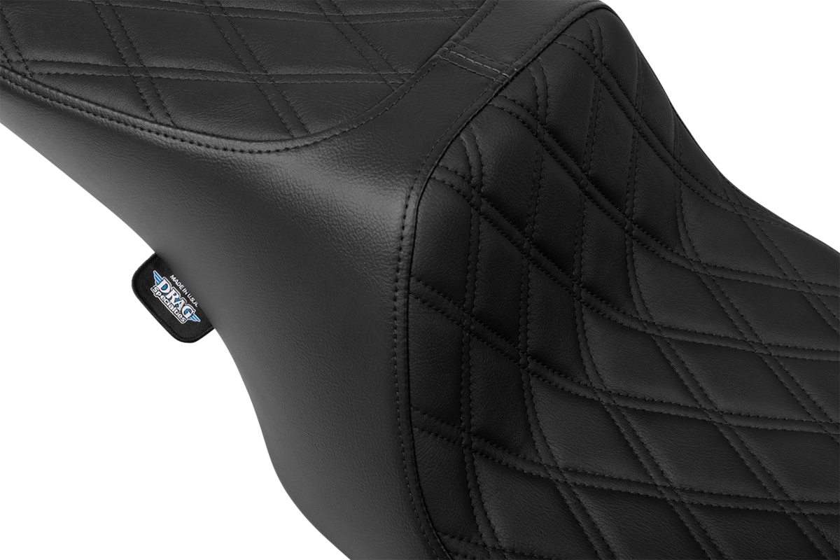 Predator 2-Up Seat - Vinyl - Double Diamond - Black Stitching- W/O Backrest - FL '97-'07