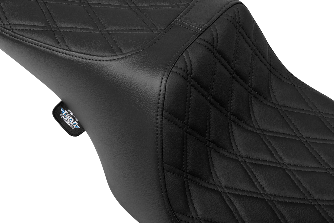 Predator 2-Up Seat - Vinyl - Double Diamond - Black Stitching- W/O Backrest - FL '97-'07