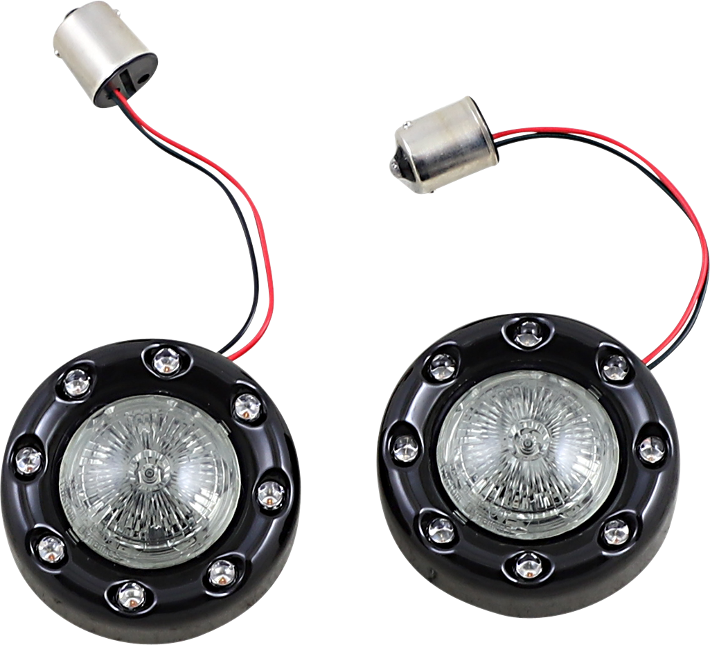 Bullet Turn Signal 1156 - Black - Smoke Lens