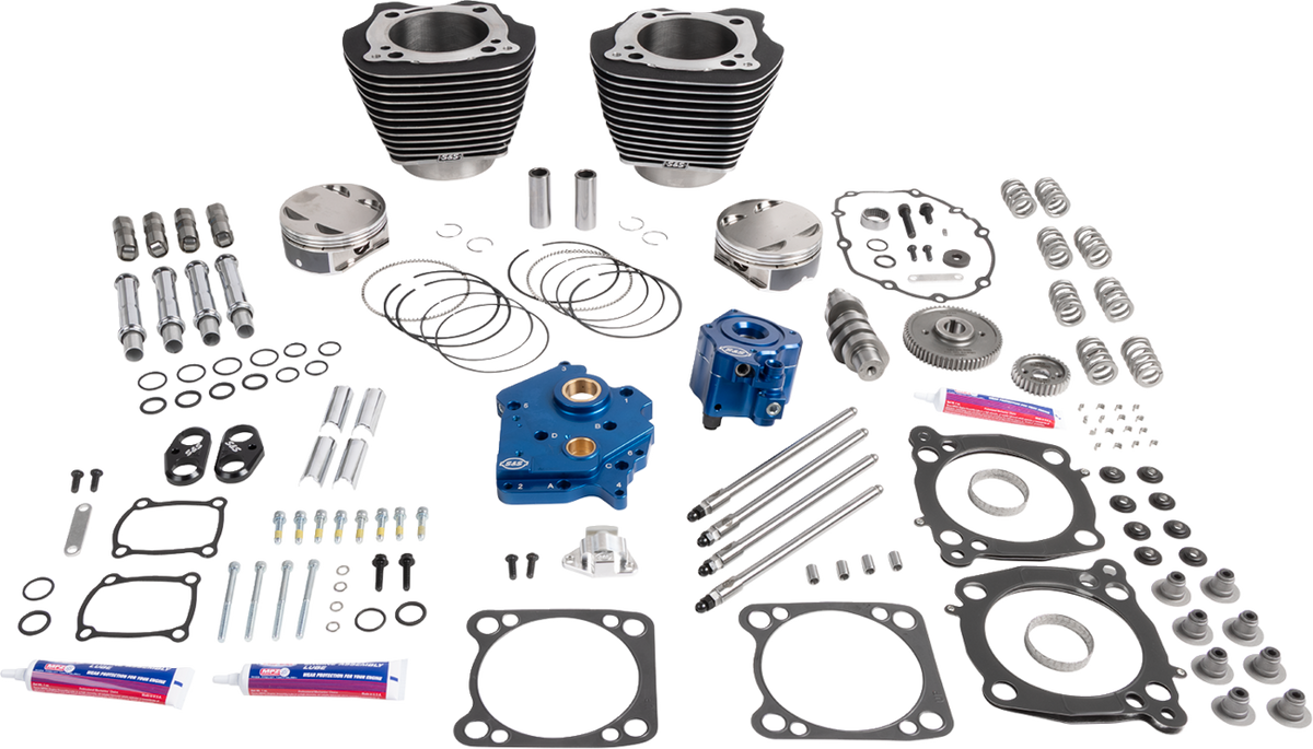 Power Package - Oil Cooled - 496 Chain Drive - Wrinkle Black W/Highlight - M8