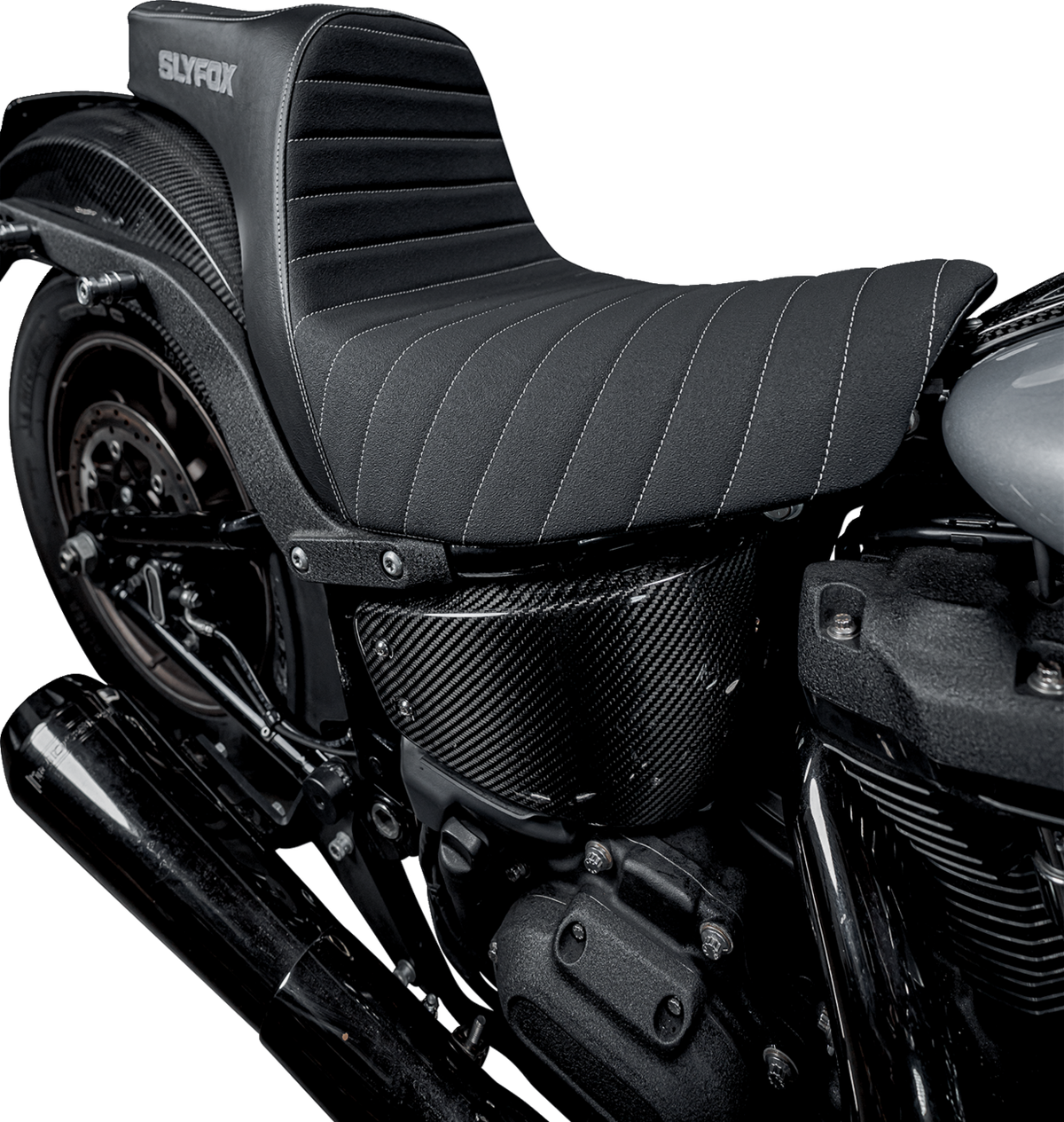 High Noon Seat - Vinyl - Classic Stitch - Silver Logo - FL/FX '18-'24