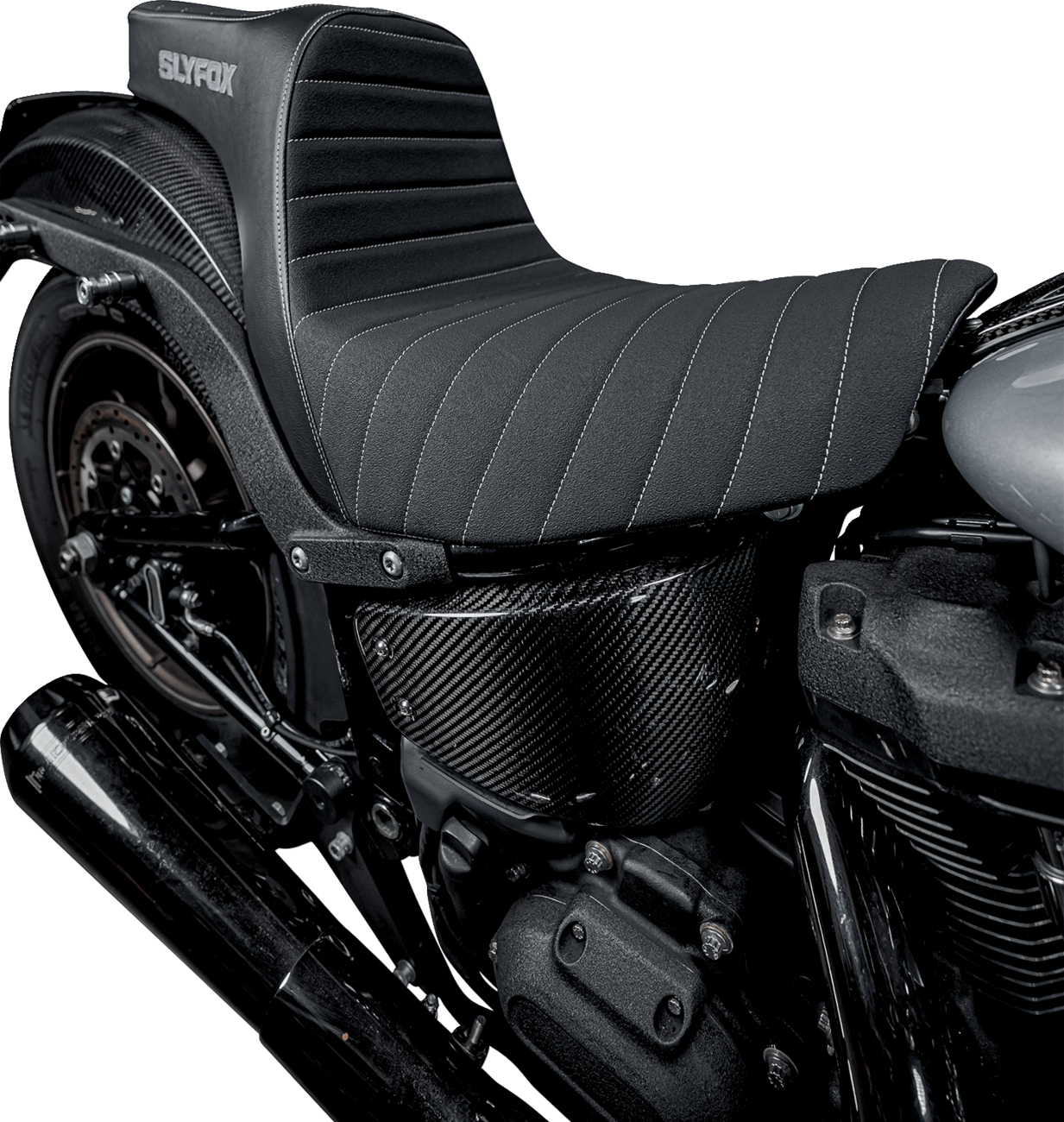 High Noon Seat - Vinyl - Classic Stitch - Silver Logo - FL/FX '18-'24