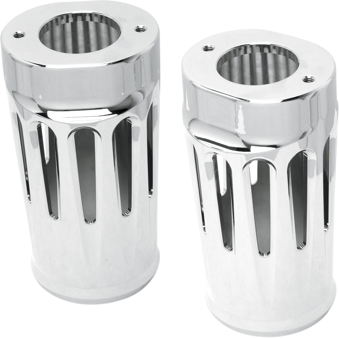 Fork Boot Covers - Chrome - Deep Cut - FLHTD