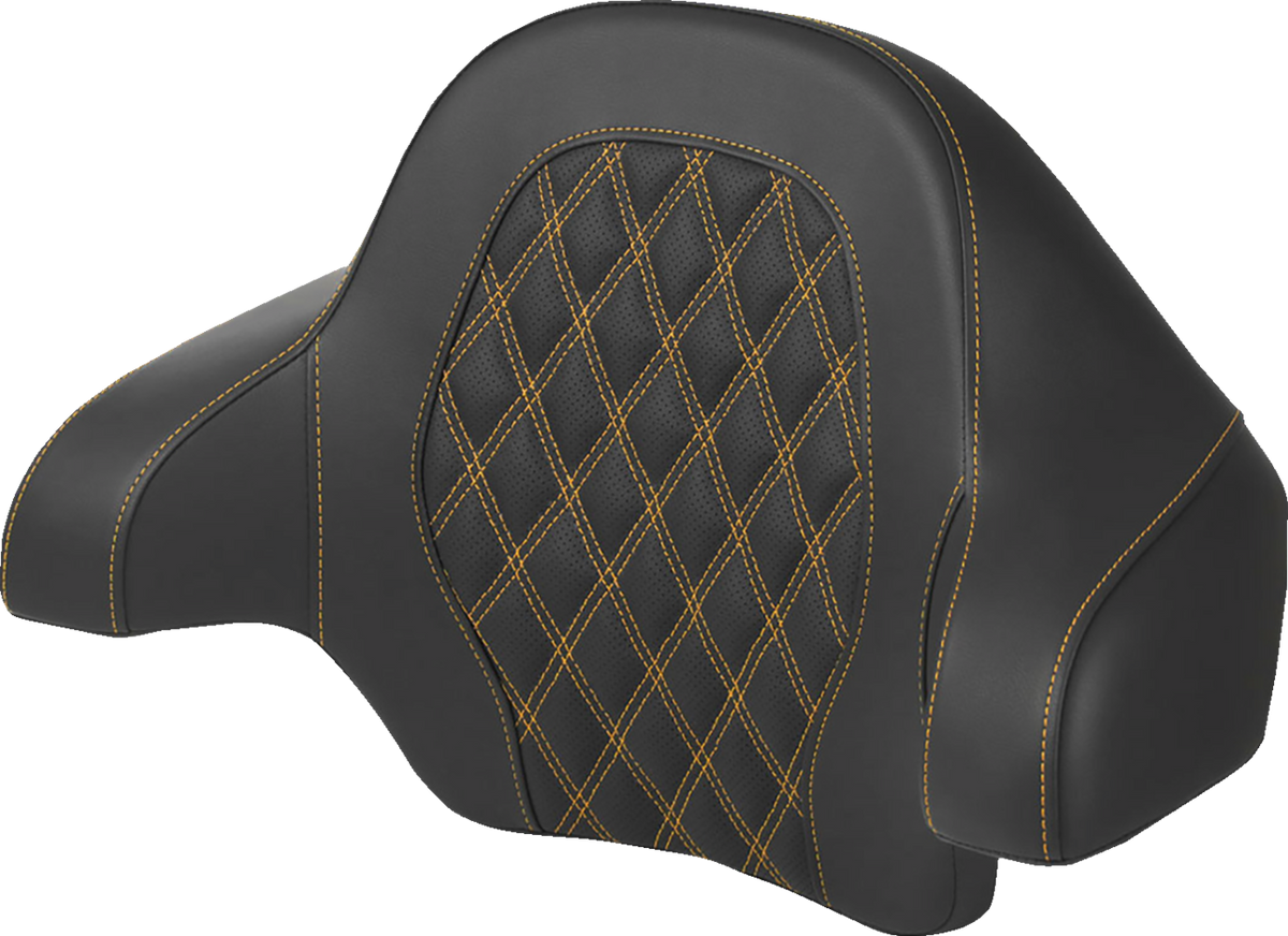 Tour-Pak® Backrest Pad - Lattice Stitch - Gold Stitch - FL '14-'24