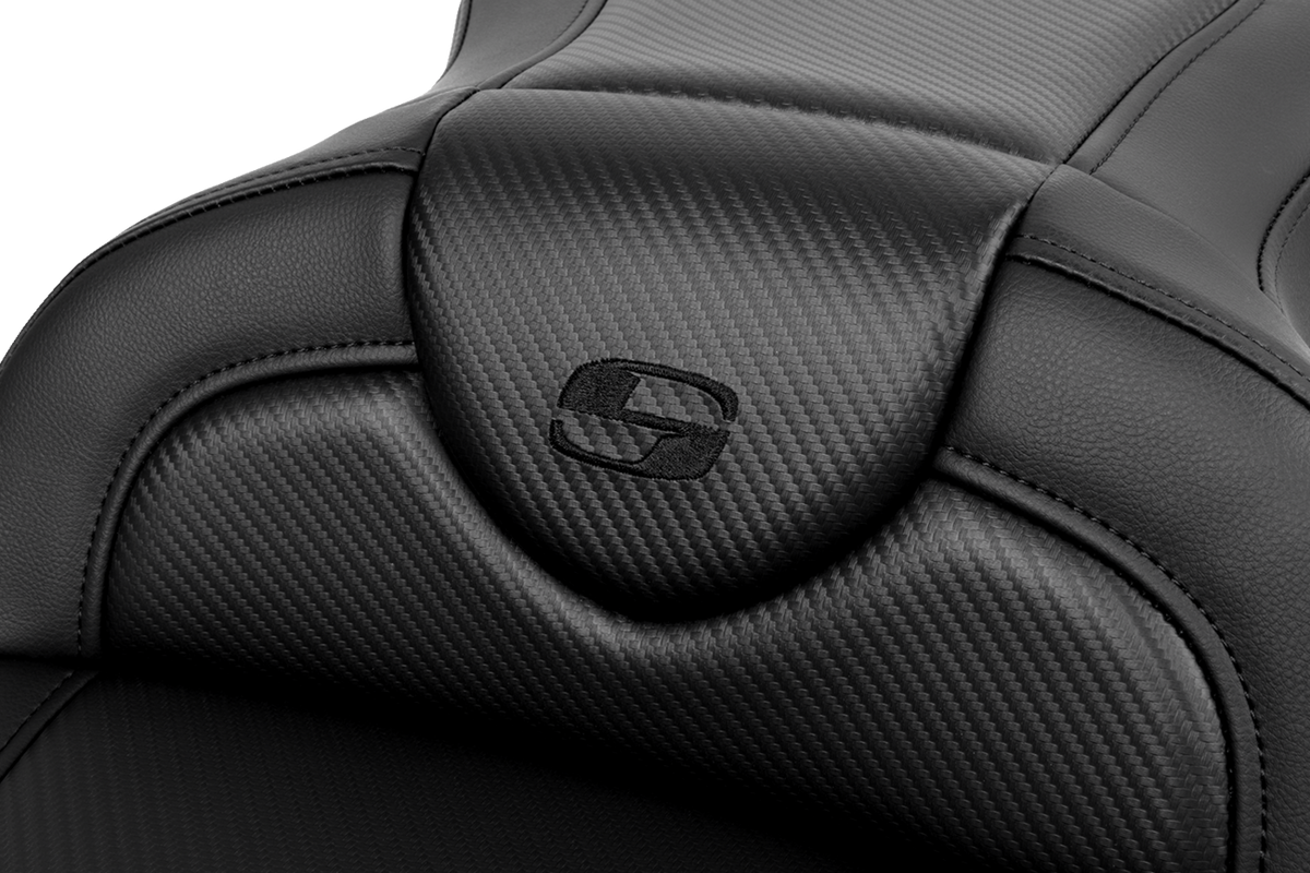Roadsofa™ Seat - Without Backrest - Carbon Fiber - Black Stitch - 'FL '08-'19