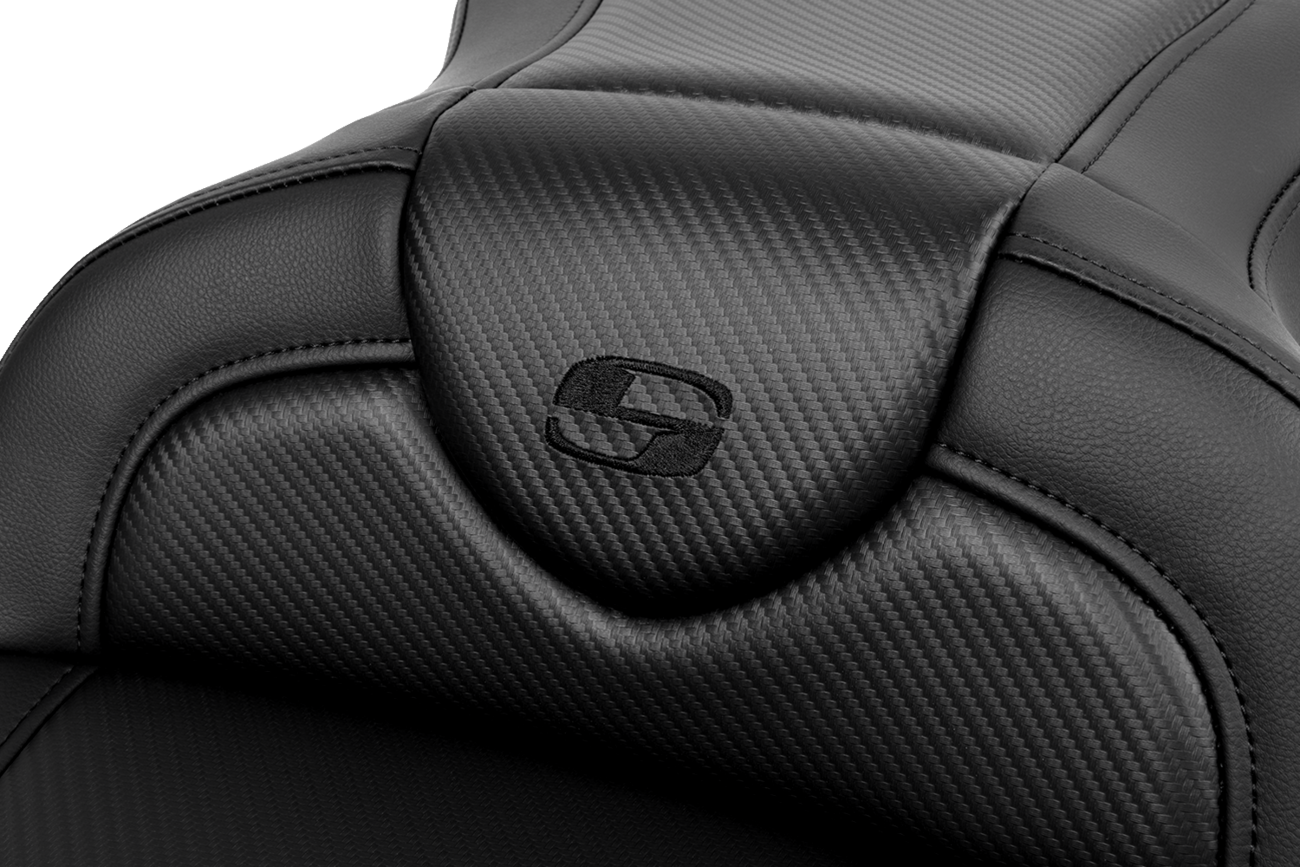 Roadsofa™ Seat - Without Backrest - Carbon Fiber - Black Stitch - 'FL '08-'19