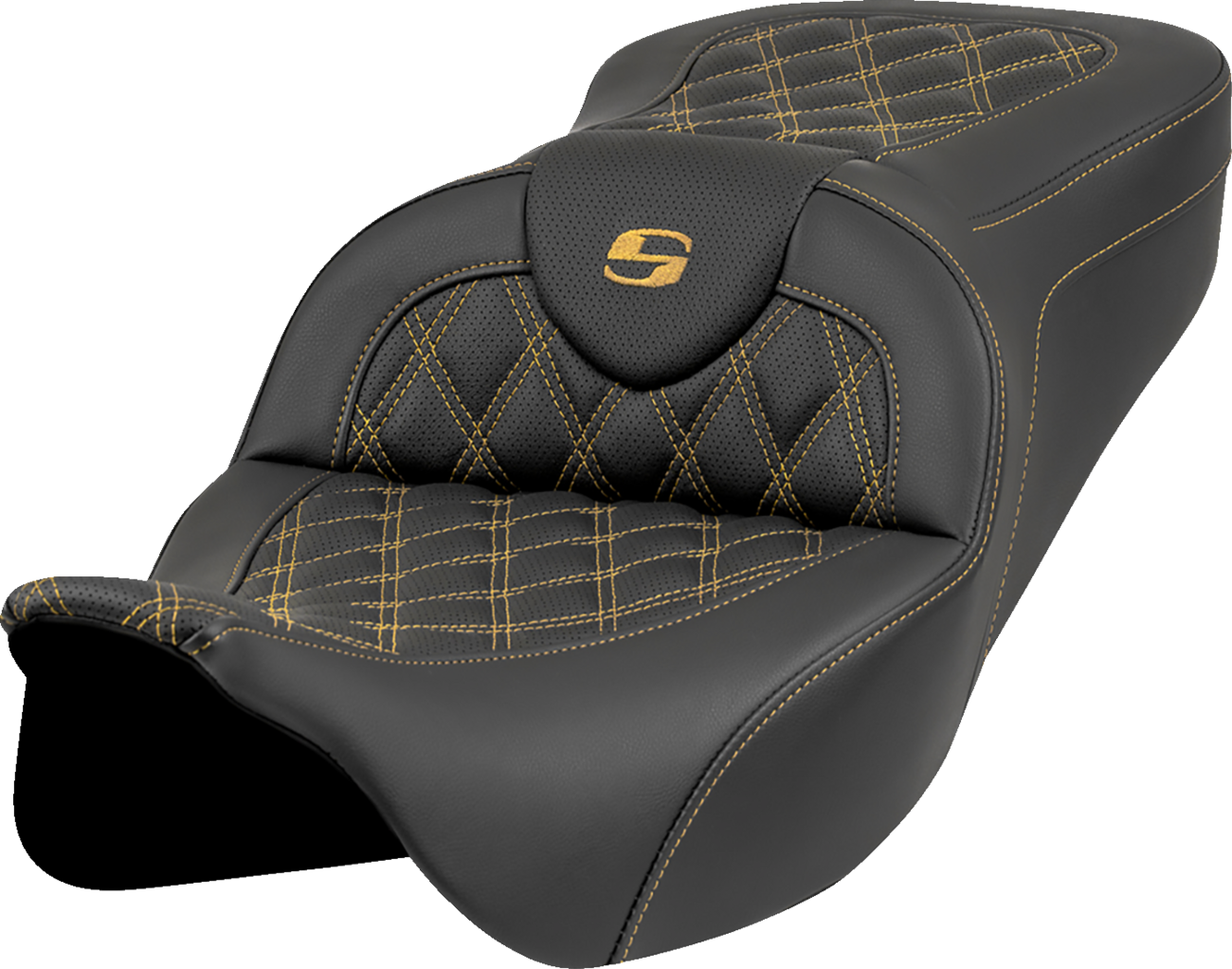 Roadsofa™ Seat - Lattice Stitch - Gold Stitch - W/O Backrest - FL '08-'23
