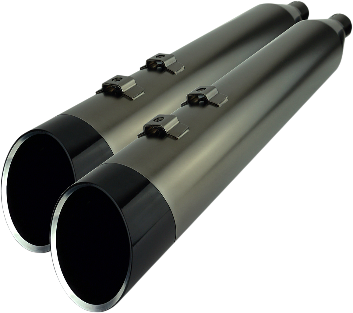4-1/2" HP-Plus® Slip-On Mufflers - Smoked Chrome With Edge - Touring