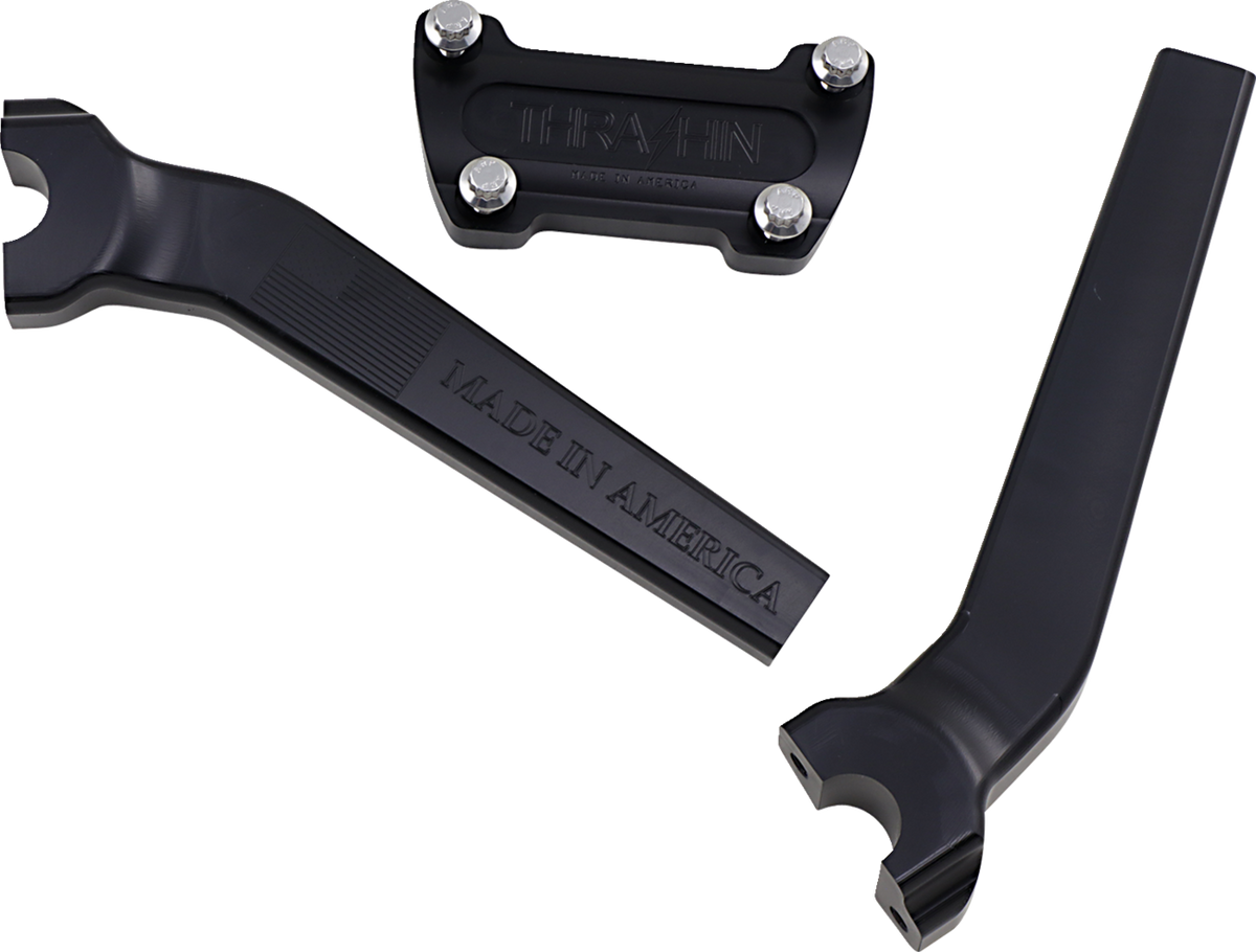 Handlebar Risers - Pull Back - 9-1/2" - Black