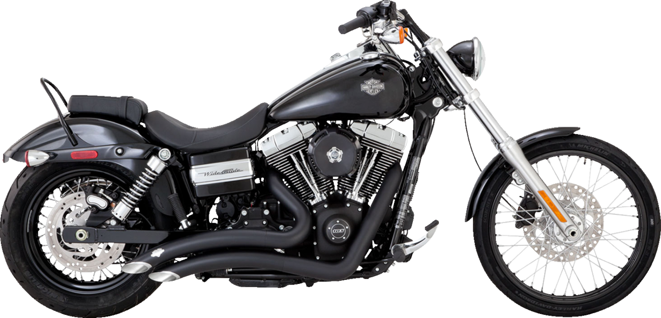 2-Into-2 Big Radius Exhaust System - Matte Black
