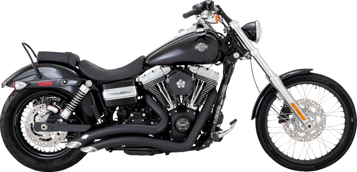 2-Into-2 Big Radius Exhaust System - Matte Black