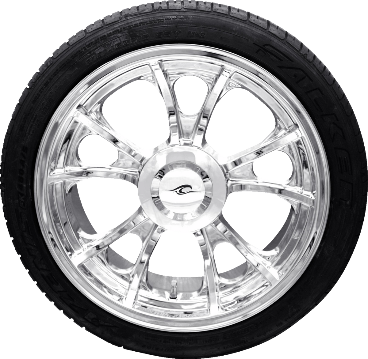 Largo 3D Rear Wheel - Chrome (18") | Falken Tire (215/45zr18) - Trike
