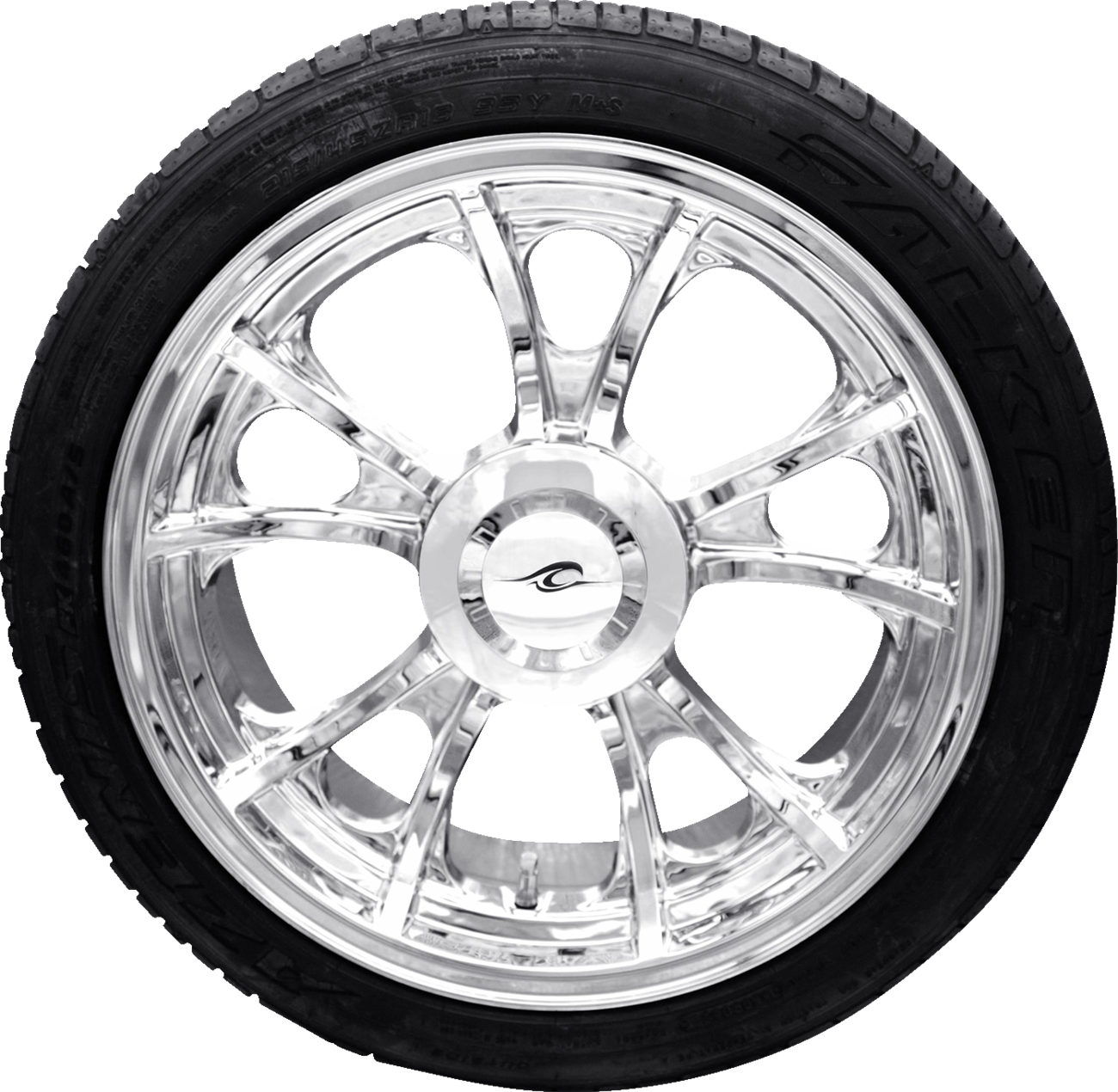 Largo 3D Rear Wheel - Chrome (18") | Falken Tire (215/45zr18) - Trike