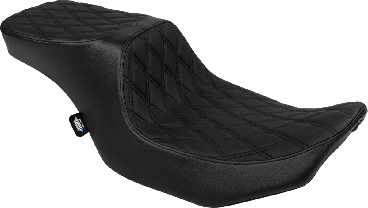 Predator 2-Up Seat - Vinyl - Double Diamond Black Stitch - W/O Backrest - FLTR/FLHX '23-'24