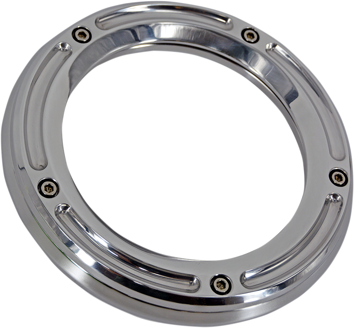 Assault Derby Cover With Window - Chrome - Big Twin