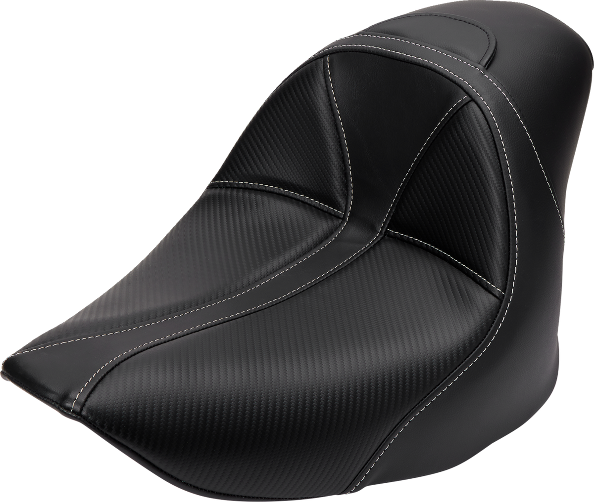 Dominator Solo Seat - W/O Backrest - Black W/ Gray Stitching - FL/FX '06-'17
