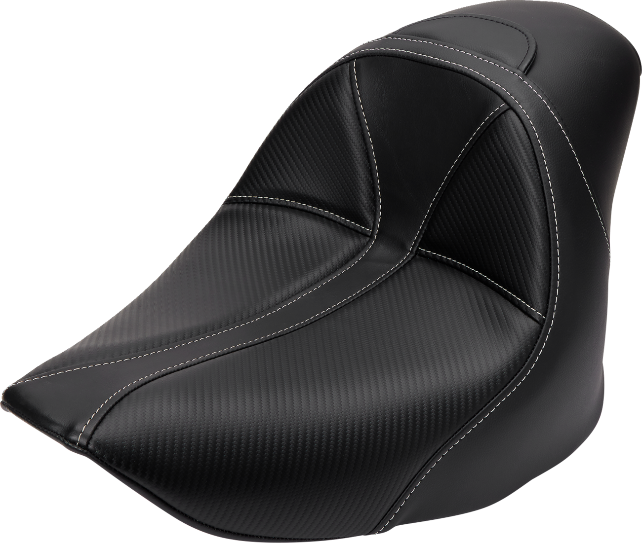 Dominator Solo Seat - W/O Backrest - Black W/ Gray Stitching - FL/FX '06-'17