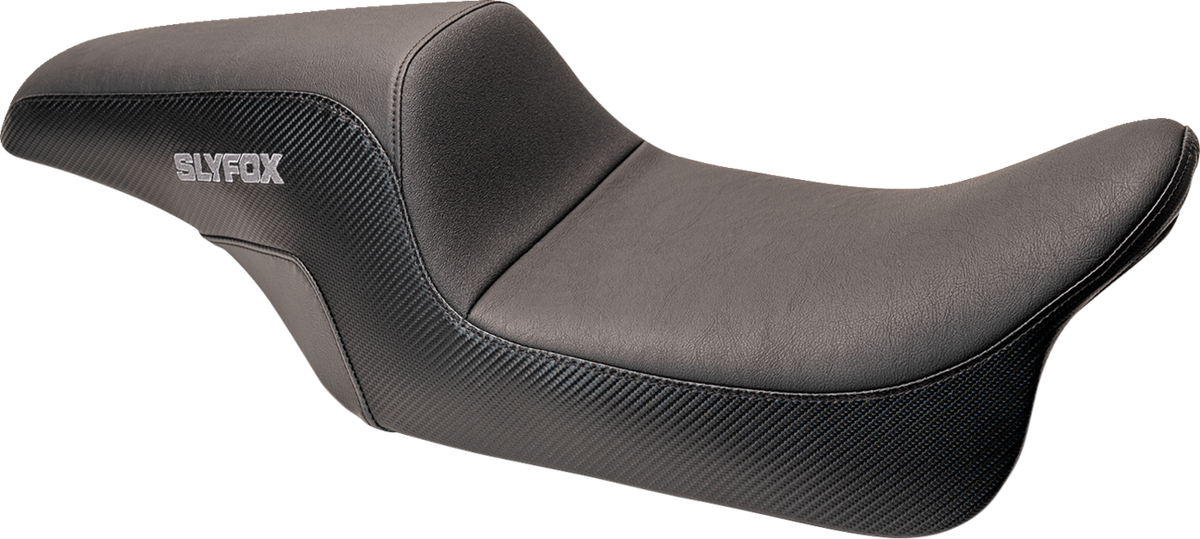 Drifter Seat - Gray Logo - Smooth Vinyl - Carbon Fiber - FL '97-'07