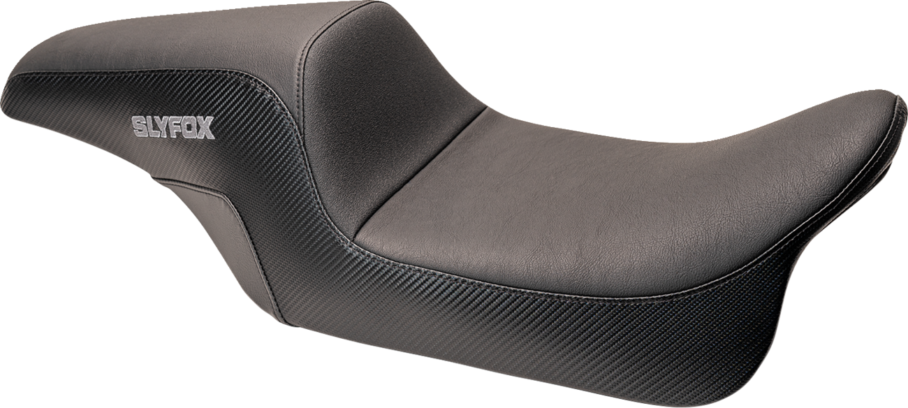 Drifter Seat - Gray Logo - Smooth Vinyl - Carbon Fiber - FL '97-'07