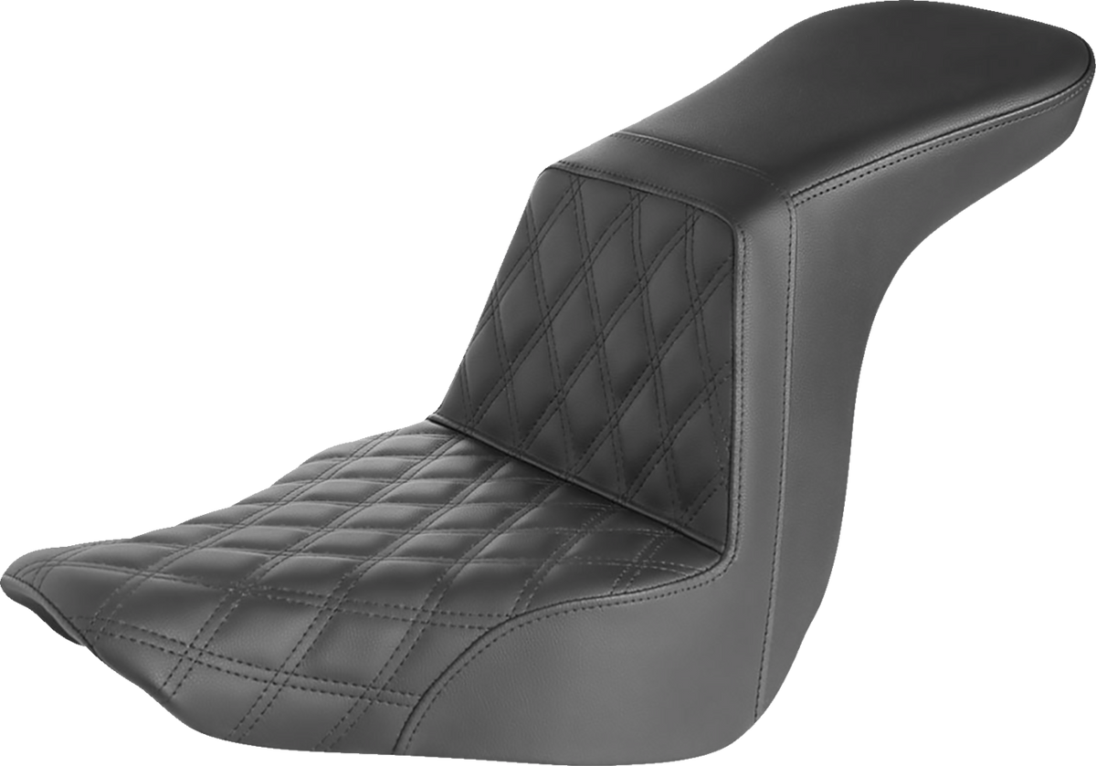 Step-Up Seat - Front Lattice Stitch - Black