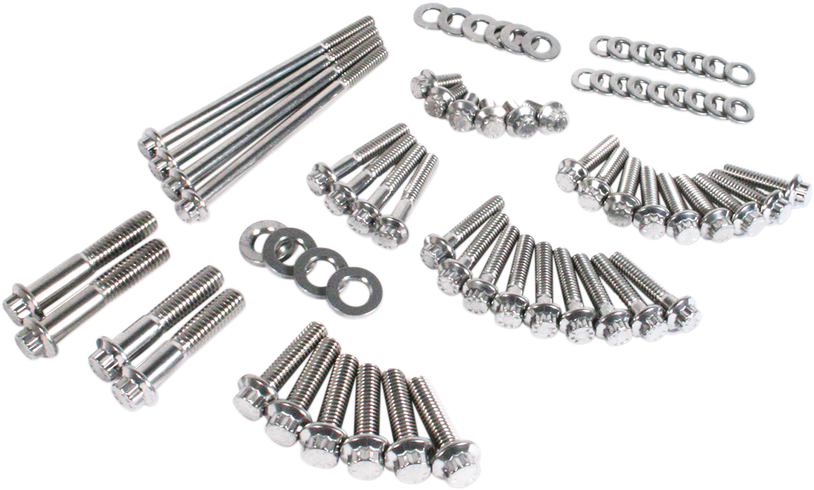 Fastener Kit - External Primary/Transmission - 12-Point/Dress-Up - FX