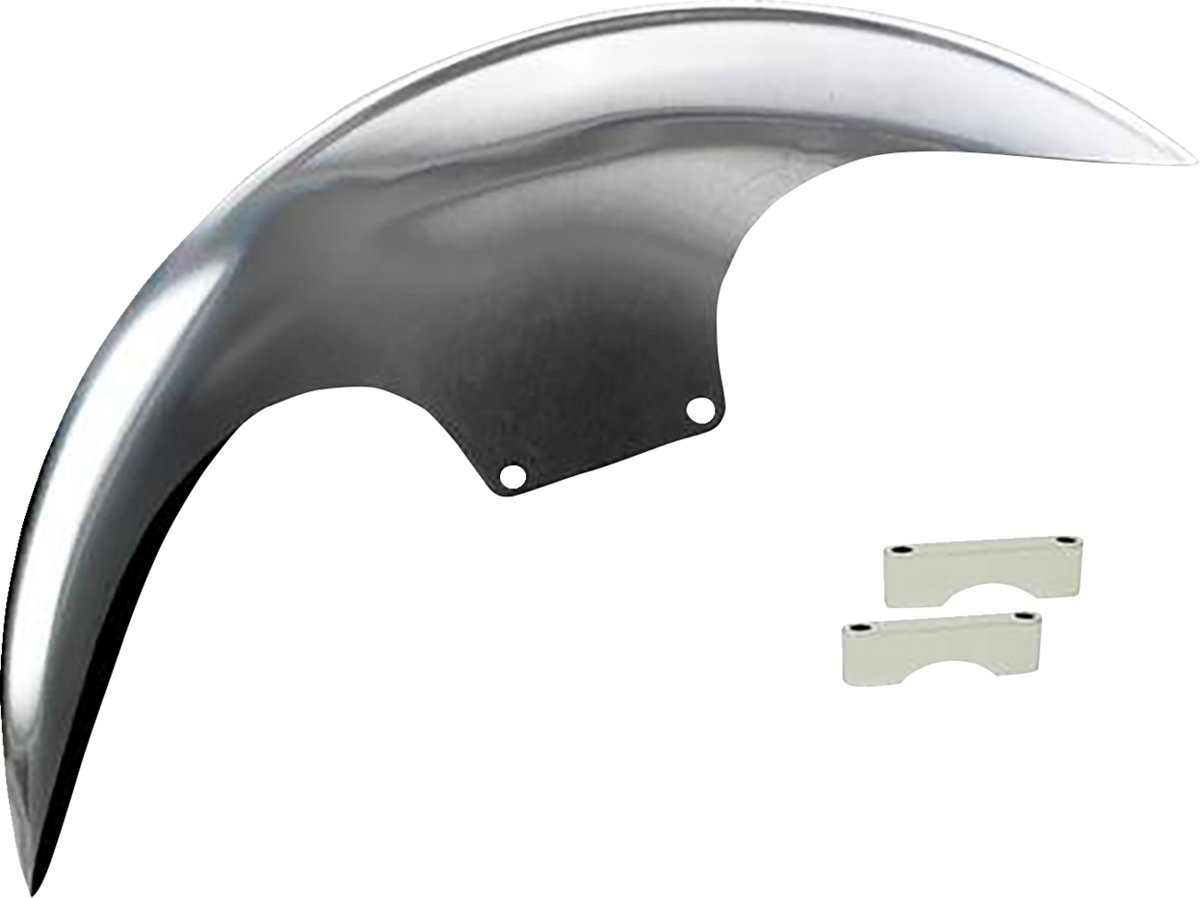 Cafe Front Fender - 21" - Chrome Spacers