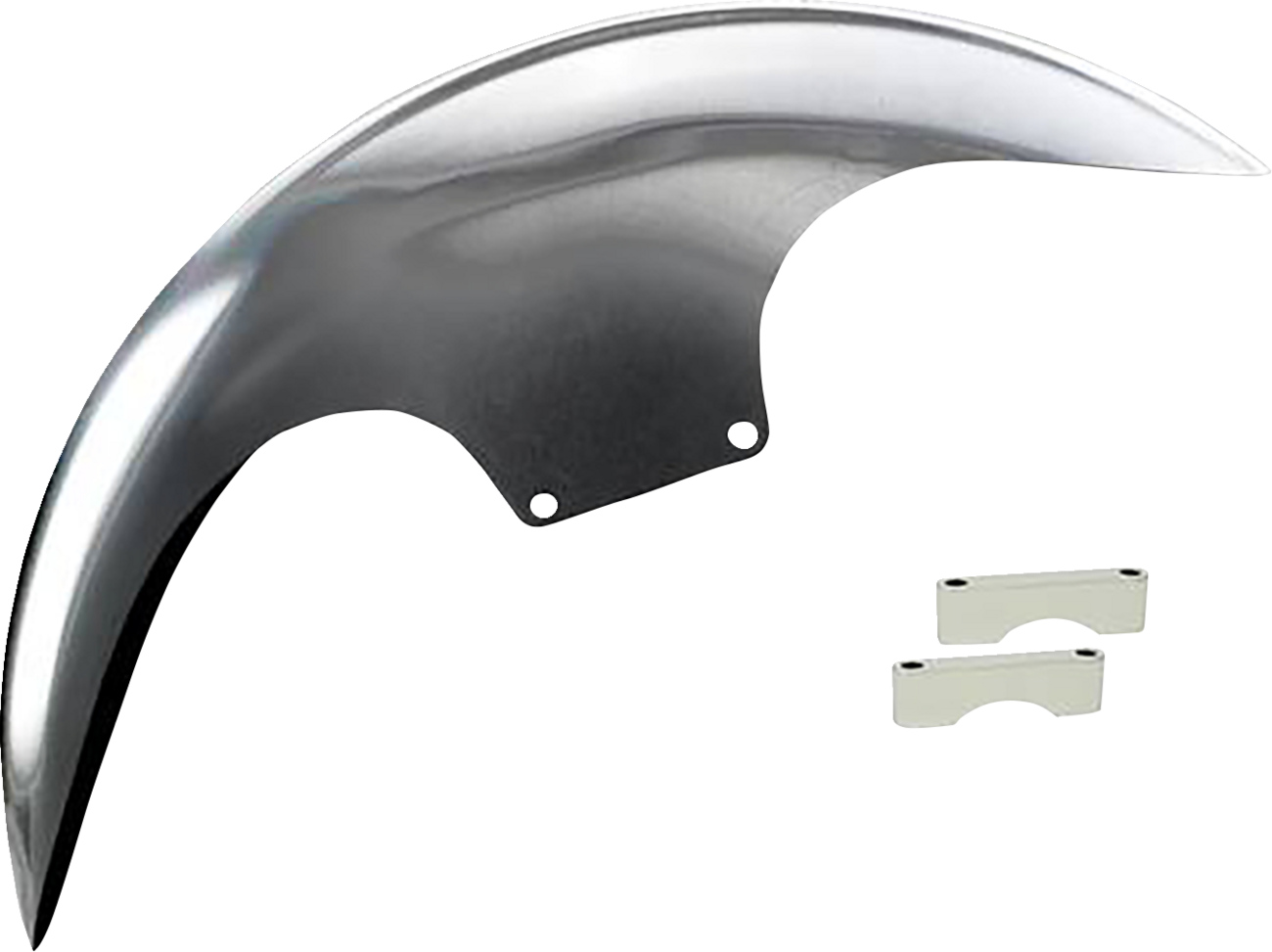 Cafe Front Fender - 21" - Chrome Spacers