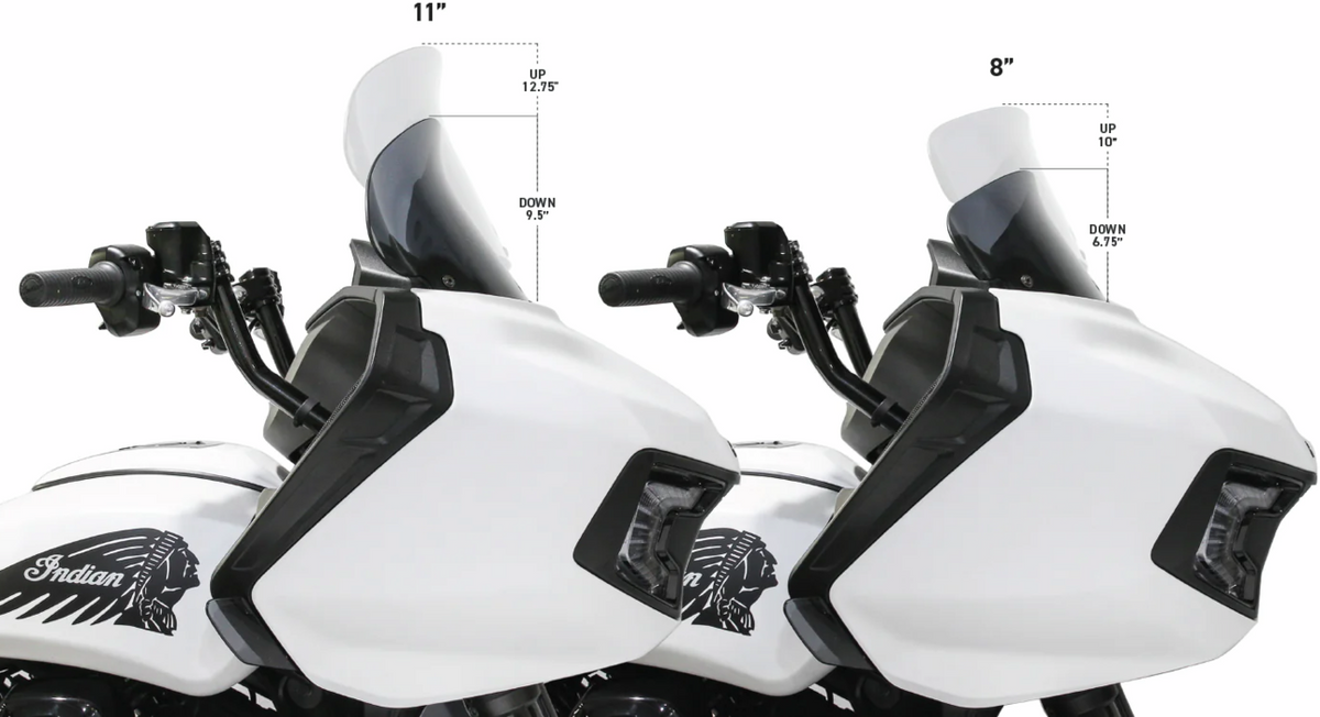 Flare® Windshield - 8" - Dark Smoke - '20-'25 Indian