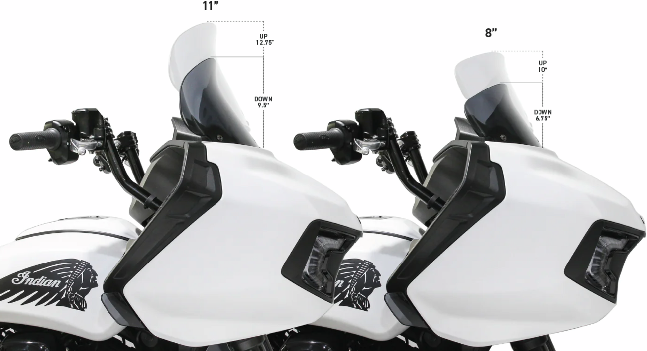 Flare® Windshield - 8" - Dark Smoke - '20-'25 Indian