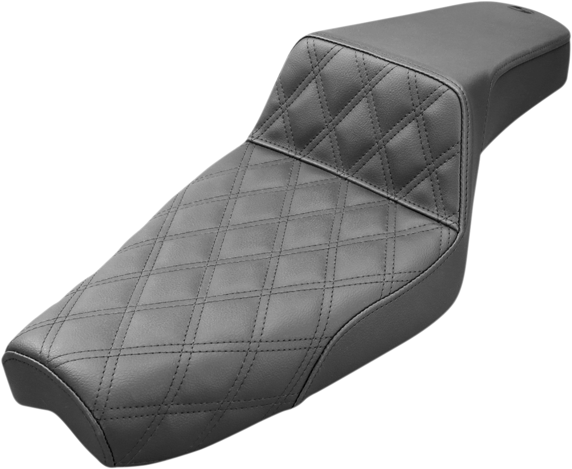 Step-Up Seat - Front Lattice Stitch - Black - XL