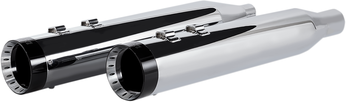 4-1/2" HP-Plus® Slip-On Mufflers - Chrome With Turbine - Touring