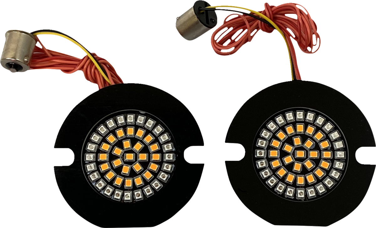 Flat Rear Turn Signal - 1156 - Amber Lens