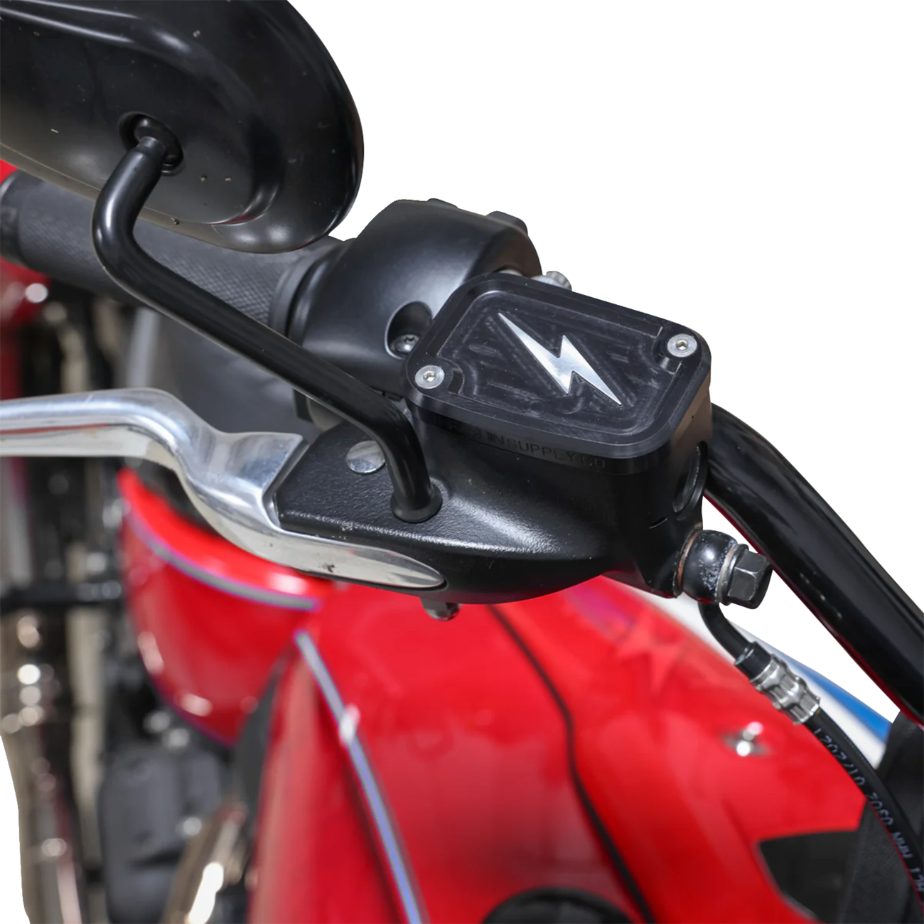 Master Cylinder Cover - Brake - Front - Black/Twice-Cut