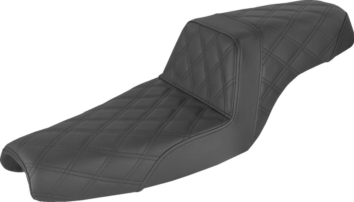Step-Up Seat - Full Lattice Stitch - Black - XL