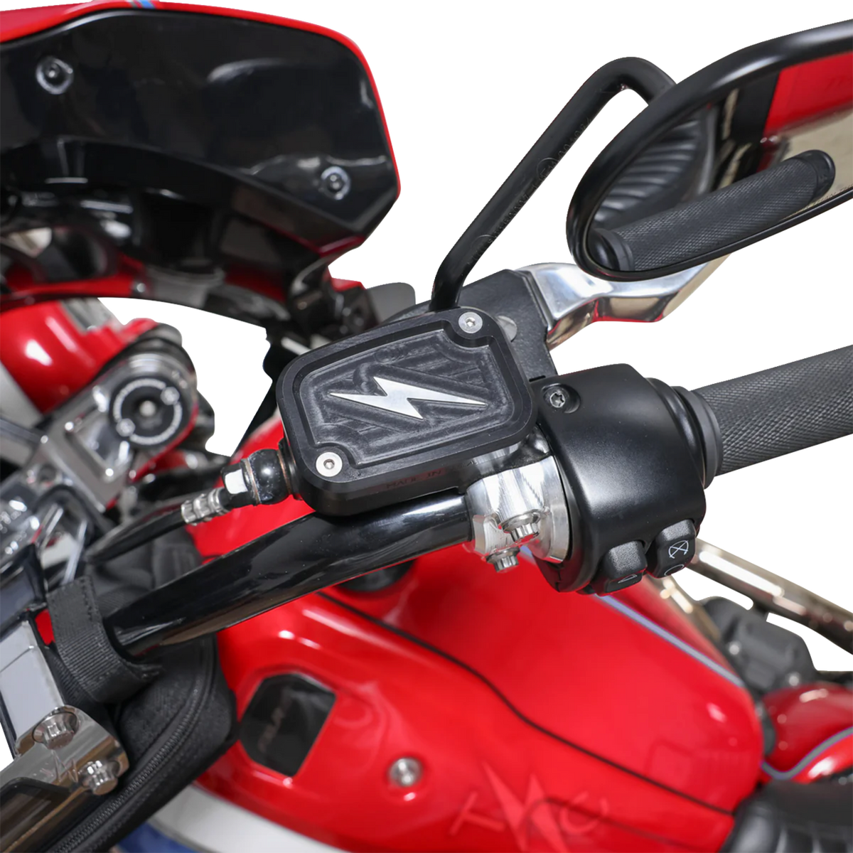 Master Cylinder Cover - Brake - Front - Black/Twice-Cut