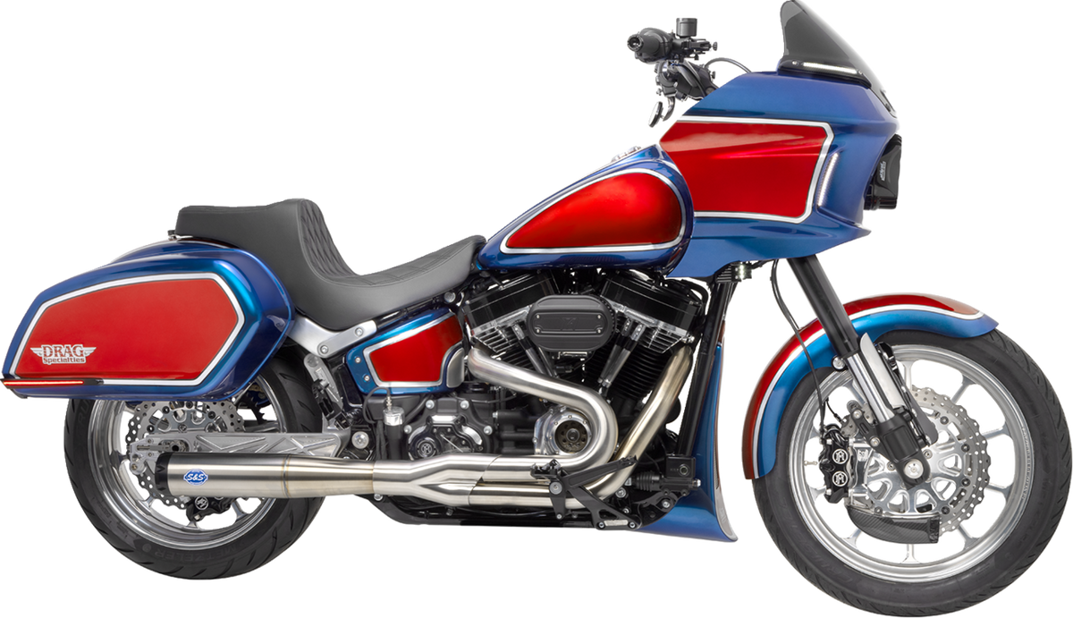 2-Into-1 Superstreet Exhaust System - 50 State - M8 Softail - Stainless Steel