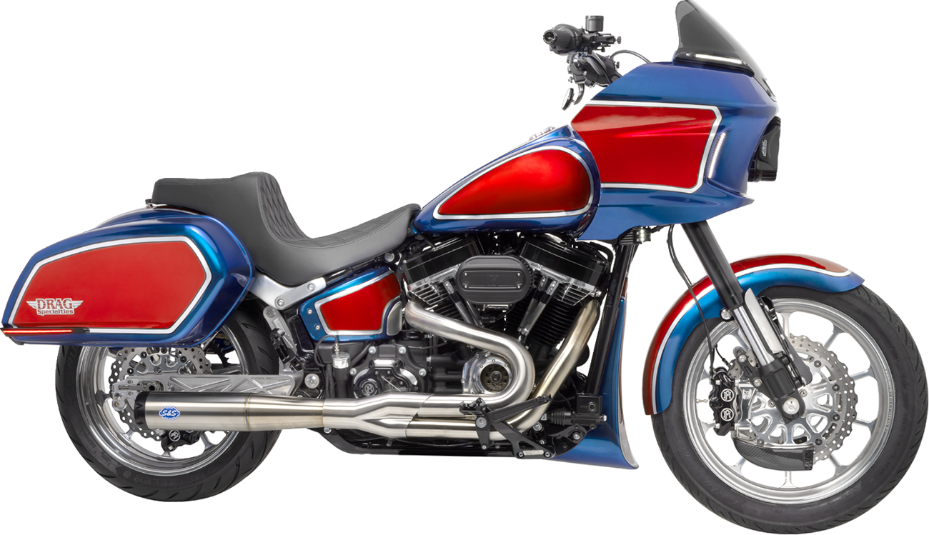 2-Into-1 Superstreet Exhaust System - 50 State - M8 Softail - Stainless Steel