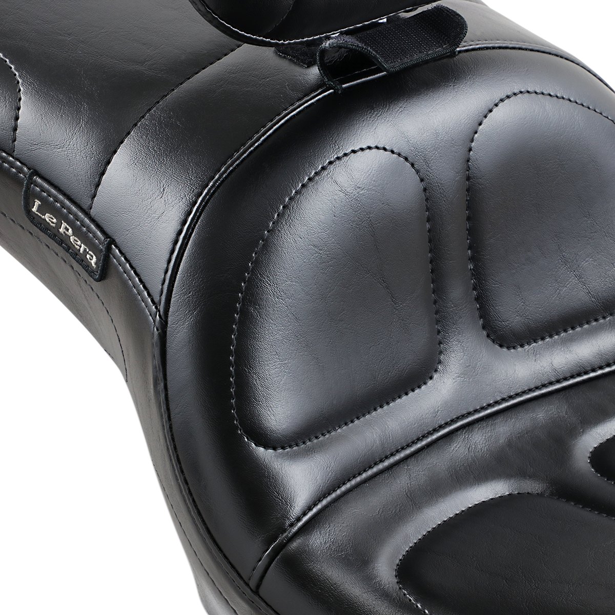 Maverick Seat - With Backrest - Stitched - Black - FLD/FXD '06-'17