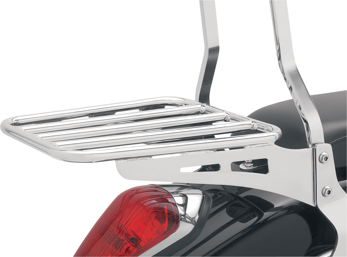Sissy Bar Luggage Rack - Chrome - Tubular