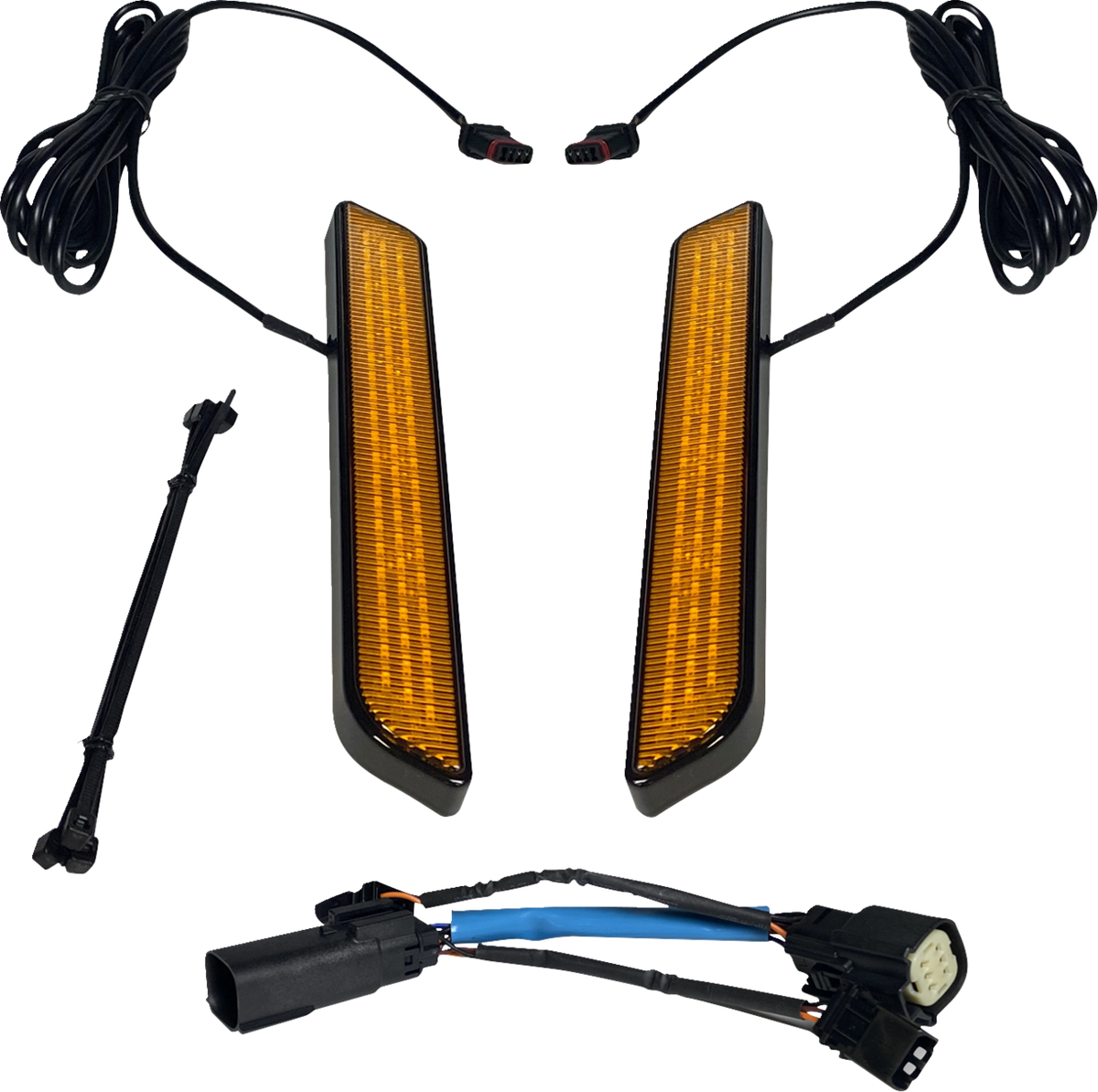 LED Fork Light - Amber - Black