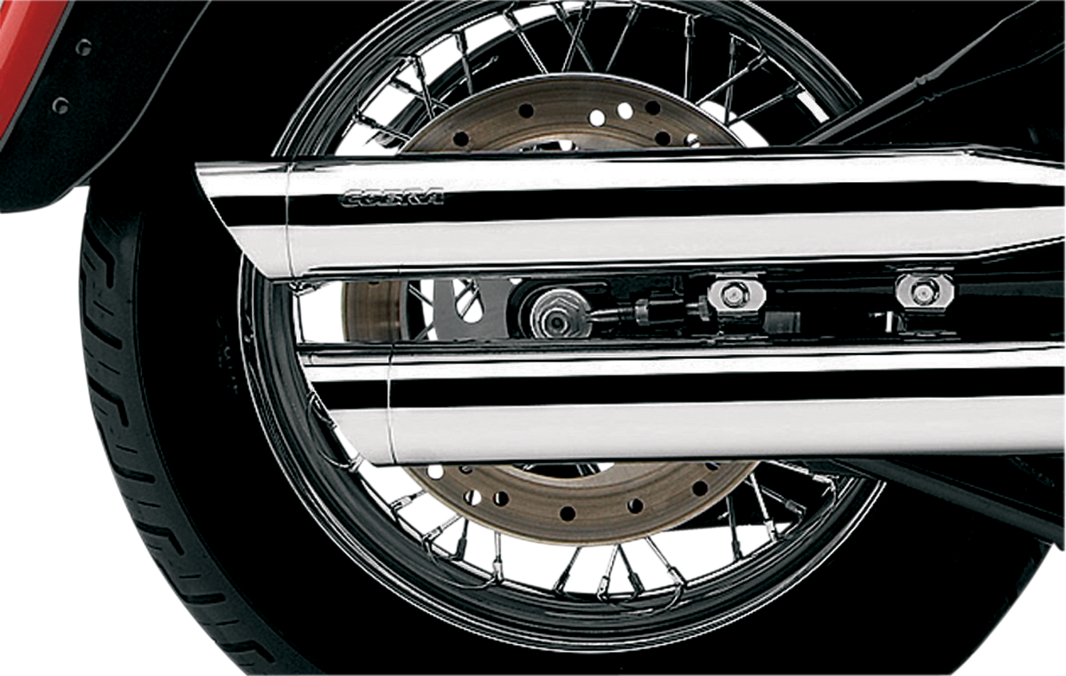 3" Slip-On Mufflers - Chrome - '00-'06 FLSTF